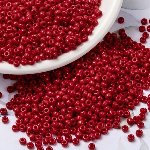 PandaHall MIYUKI Round Rocailles Beads, Japanese Seed Beads, (RR408) Opaque Red, 8/0, 3mm, Hole: 1mm, about 2111~2277pcs/50g Glass Red
PandaHall MIYUKI Round Rocailles Beads, Japanese Seed Beads, (RR408) Opaque Red, 8/0, 3mm, Hole: 1mm, about 2111~2277pcs/50g Glass Red