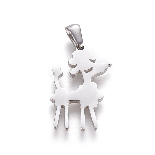 PandaHall 304 Stainless Steel Puppy Pendants, Poodle Dog, Stainless Steel Color, 25x17x2mm, Hole: 2.5x5.5mm 304 Stainless Steel Dog
PandaHall 304 Stainless Steel Puppy Pendants, Poodle Dog, Stainless Steel Color, 25x17x2mm, Hole: 2.5x5.5mm 304 Stainless Steel Dog