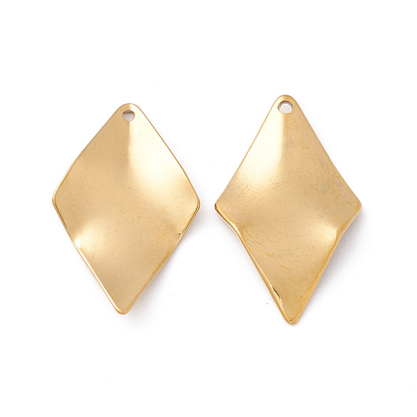 PandaHall 304 Stainless Steel Pendants, Golden, Rhombus Pattern, 26x16x1~2mm, Hole: 1.2mm 304 Stainless Steel Rhombus
PandaHall 304 Stainless Steel Pendants, Golden, Rhombus Pattern, 26x16x1~2mm, Hole: 1.2mm 304 Stainless Steel Rhombus