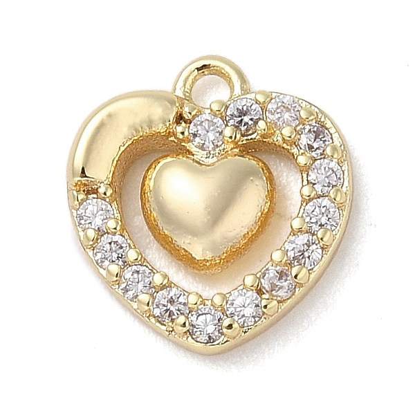 PandaHall Brass with Cubic Zirconia Charms, Heart, Real 18K Gold Plated, 11.5x10.5x3mm, Hole: 1.2mm Brass+Cubic Zirconia Heart Clear
PandaHall Brass with Cubic Zirconia Charms, Heart, Real 18K Gold Plated, 11.5x10.5x3mm, Hole: 1.2mm Brass+Cubic Zirconia Heart Clear