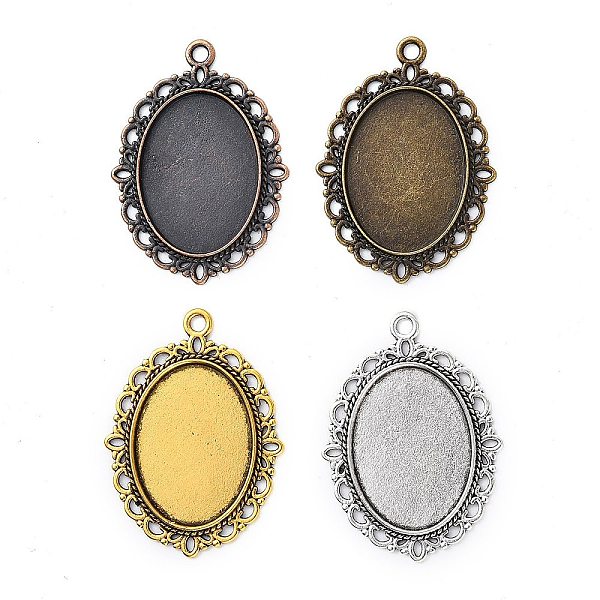 PandaHall Zinc Alloy Oval Pendant Cabochon Settings, DIY Findings for Jewelry Making, Cadmium Free & Lead Free, Mixed Color, Tray: 25x18mm...
PandaHall Zinc Alloy Oval Pendant Cabochon Settings, DIY Findings for Jewelry Making, Cadmium Free & Lead Free, Mixed Color, Tray: 25x18mm...