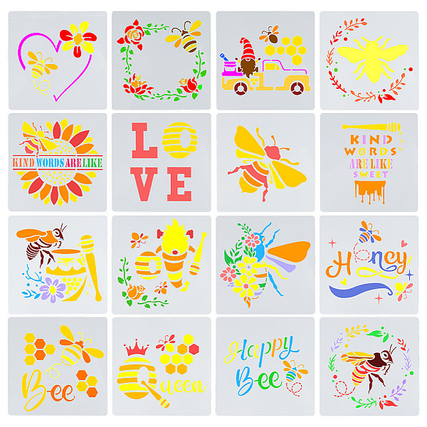PandaHall GORGECRAFT 1 Set 16PCS Bee Honeycomb Painting Stencils Plastic Butterfly Drawing Templates Love Rose Trucks Wreaths Spray Paint..., White
PandaHall GORGECRAFT 1 Set 16PCS Bee Honeycomb Painting Stencils Plastic Butterfly Drawing Templates Love Rose Trucks Wreaths Spray Paint..., White