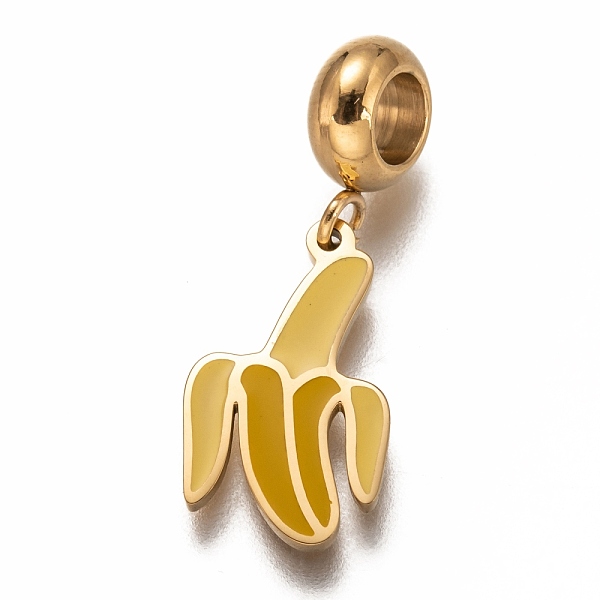PandaHall 304 Stainless Steel European Dangle Charms, Large Hole Pendants, with Gold Enamel, Banana, Golden, 26mm, Hole: 4.5mm, Pendants...
PandaHall 304 Stainless Steel European Dangle Charms, Large Hole Pendants, with Gold Enamel, Banana, Golden, 26mm, Hole: 4.5mm, Pendants...