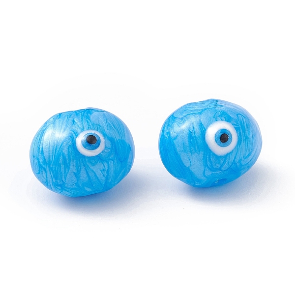 PandaHall Glass Beads, with Enamel, Oval with Evil Eye Pattern, Deep Sky Blue, 13x16.5x15.5mm, Hole: 1.4mm Glass Oval
PandaHall Glass Beads, with Enamel, Oval with Evil Eye Pattern, Deep Sky Blue, 13x16.5x15.5mm, Hole: 1.4mm Glass Oval