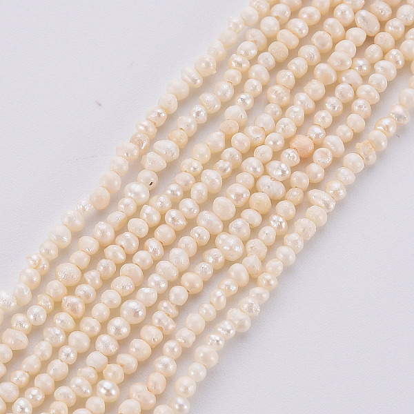 PandaHall Natural Cultured Freshwater Pearl Beads Strands, Seashell Color, 1.5~2x1.5~3x1.5~2mm, Hole: 0.5mm, about 142pcs/strand, 13.78 inch...
PandaHall Natural Cultured Freshwater Pearl Beads Strands, Seashell Color, 1.5~2x1.5~3x1.5~2mm, Hole: 0.5mm, about 142pcs/strand, 13.78 inch...