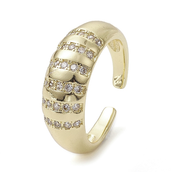 PandaHall Rack Plating Brass Micro Pave Cubic Zirconia Open Cuff Rings, Real 18K Gold Plated, US Size 7 1/4(17.5mm) Brass+Cubic Zirconia..., Clear
PandaHall Rack Plating Brass Micro Pave Cubic Zirconia Open Cuff Rings, Real 18K Gold Plated, US Size 7 1/4(17.5mm) Brass+Cubic Zirconia..., Clear