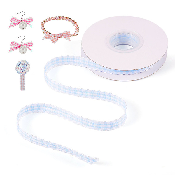 PandaHall 10 Yards Flat Polycotton(Polyester Cotton) Ribbon, Wavy Edged Tartan Ribbon, for Bowknot Making, Light Sky Blue, 11x0.2mm...
PandaHall 10 Yards Flat Polycotton(Polyester Cotton) Ribbon, Wavy Edged Tartan Ribbon, for Bowknot Making, Light Sky Blue, 11x0.2mm...