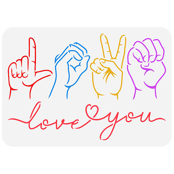 PandaHall FINGERINSPIRE Love Sign Language Stencil 8.3x11.7inch Reusable Sign Language Poses Love You Painting Template DIY Craft I Love You...
PandaHall FINGERINSPIRE Love Sign Language Stencil 8.3x11.7inch Reusable Sign Language Poses Love You Painting Template DIY Craft I Love You...
