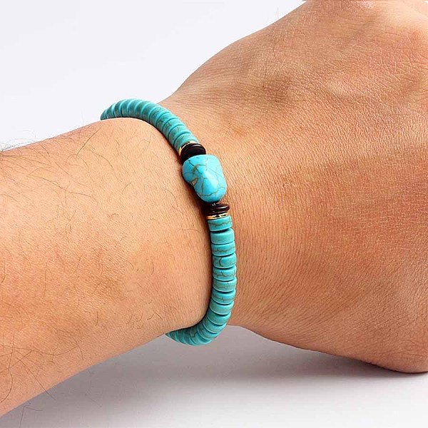 PandaHall Turquoise Bracelet with Elastic Rope Bracelet, Male and Female Lovers Best Friend Natural Gemstone
PandaHall Turquoise Bracelet with Elastic Rope Bracelet, Male and Female Lovers Best Friend Natural Gemstone