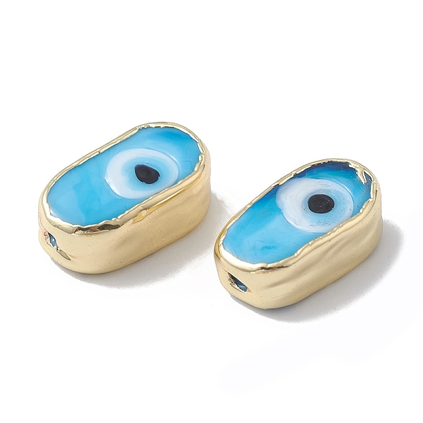 PandaHall Brass Beads, with Enamel, Real 18K Gold Plated, Oval with Evil Eye, Deep Sky Blue, 14x8x6mm, Hole: 1.4mm Brass+Enamel Oval
PandaHall Brass Beads, with Enamel, Real 18K Gold Plated, Oval with Evil Eye, Deep Sky Blue, 14x8x6mm, Hole: 1.4mm Brass+Enamel Oval