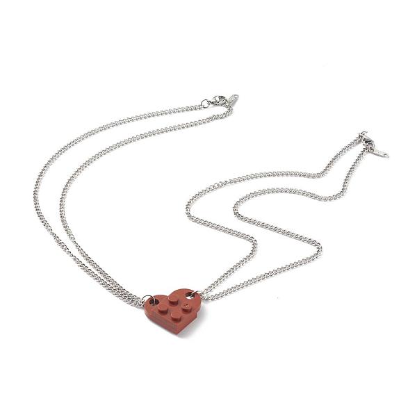 PandaHall Resin Building Blocks Pendant Necklaces Sets, Couple Necklaces, with 304 Stainless Steel Lobster Claw Clasps, Half Oval, Saddle...
PandaHall Resin Building Blocks Pendant Necklaces Sets, Couple Necklaces, with 304 Stainless Steel Lobster Claw Clasps, Half Oval, Saddle...