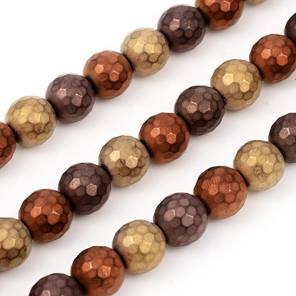 PandaHall Vacuum Plating Non-magnetic Synthetic Hematite Beads Strands, Matte Style, Round, Faceted, Mixed Color, 9.5~10mm, Hole: 1~1.2mm...
PandaHall Vacuum Plating Non-magnetic Synthetic Hematite Beads Strands, Matte Style, Round, Faceted, Mixed Color, 9.5~10mm, Hole: 1~1.2mm...