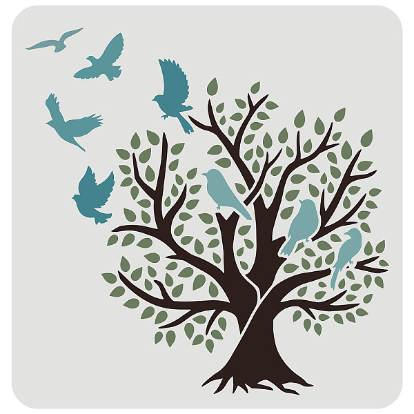 PandaHall FINGERINSPIRE Tree of Life and Birds 30x30cm Tree Birds Pattern Washable Reusable Mylar DIY Art Craft Painting Template Chalk..., White
PandaHall FINGERINSPIRE Tree of Life and Birds 30x30cm Tree Birds Pattern Washable Reusable Mylar DIY Art Craft Painting Template Chalk..., White