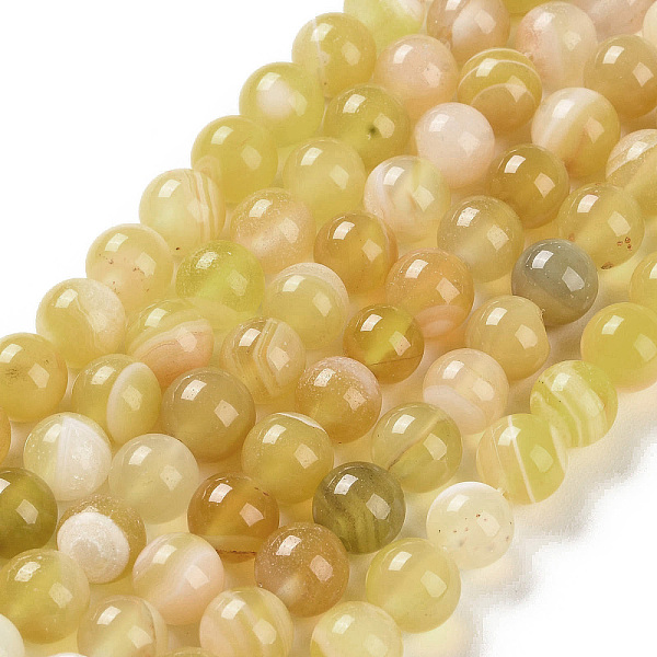 PandaHall Natural Striped Agate/Banded Agate Beads Strands, Dyed, Round, Yellow, 8mm, Hole: 1.2mm, about 24pcs/strand, 7.48''(19cm) Banded...
PandaHall Natural Striped Agate/Banded Agate Beads Strands, Dyed, Round, Yellow, 8mm, Hole: 1.2mm, about 24pcs/strand, 7.48''(19cm) Banded...