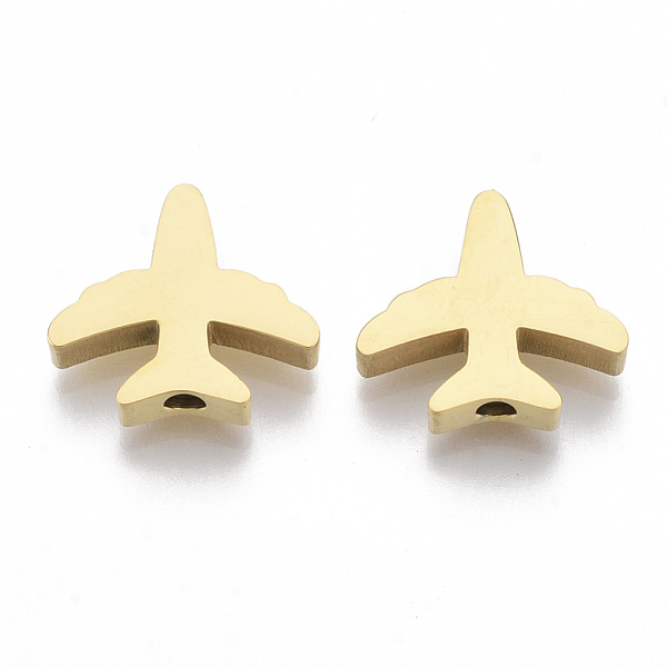 PandaHall 304 Stainless Steel Beads, Airplane, Golden, 11.5x13.5x3mm, Hole: 2mm 304 Stainless Steel Vehicle
PandaHall 304 Stainless Steel Beads, Airplane, Golden, 11.5x13.5x3mm, Hole: 2mm 304 Stainless Steel Vehicle
