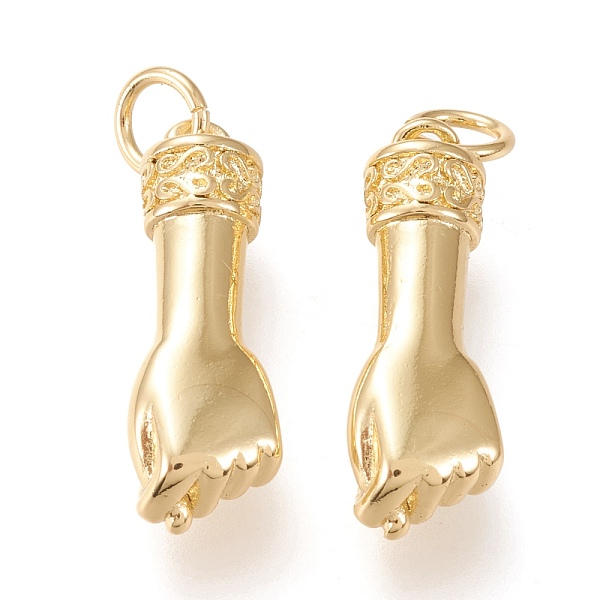 PandaHall Brass Pendants, with Jump Rings, Long-Lasting Plated, Fist, Golden, 20x6.5x5mm, Hole: 3.5mm Brass Body
PandaHall Brass Pendants, with Jump Rings, Long-Lasting Plated, Fist, Golden, 20x6.5x5mm, Hole: 3.5mm Brass Body