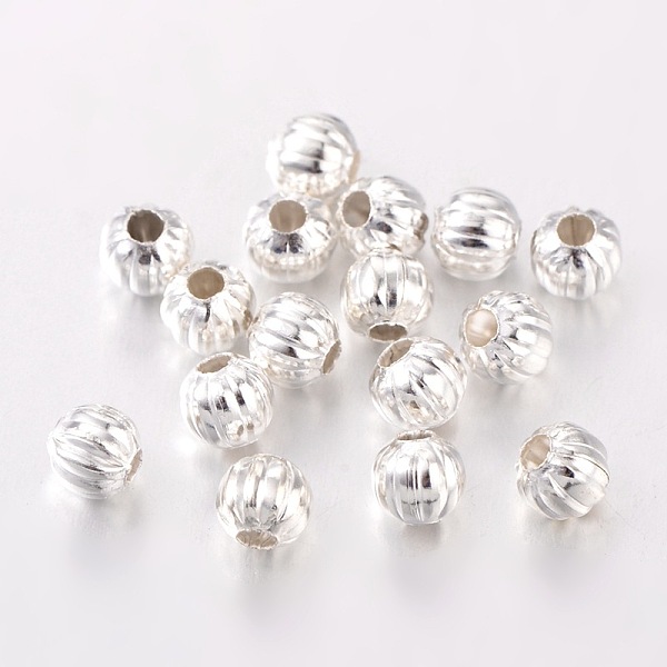 PandaHall Iron Corrugated Spacer Beads, Silver Color Plated, Round, 5mm in diameter, hole: 2mm, about 2680pcs/500g Iron Round
PandaHall Iron Corrugated Spacer Beads, Silver Color Plated, Round, 5mm in diameter, hole: 2mm, about 2680pcs/500g Iron Round