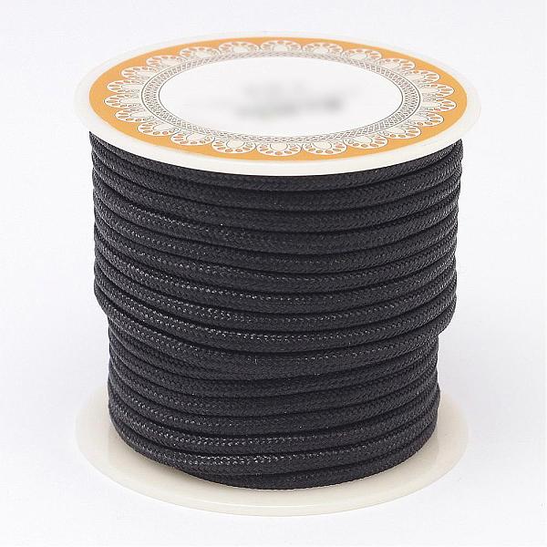 PandaHall Braided Polyester Cords, Round, Black, 3mm, about 8.74 yards(8m)/roll Polyester Black
PandaHall Braided Polyester Cords, Round, Black, 3mm, about 8.74 yards(8m)/roll Polyester Black