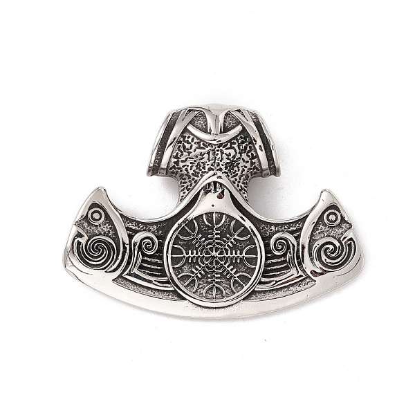 PandaHall 304 Stainless Steel Pendants, Thor's Hammer, Antique Silver, 37x51.5x13.5mm, Hole: 6.6mm 304 Stainless Steel Others
PandaHall 304 Stainless Steel Pendants, Thor's Hammer, Antique Silver, 37x51.5x13.5mm, Hole: 6.6mm 304 Stainless Steel Others