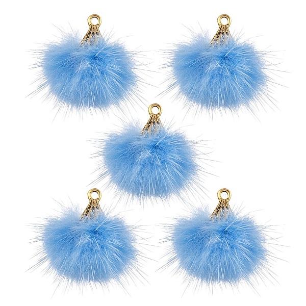 PandaHall Faux Mink Fur Tassel Pendant Decorations, with Antique Golden Alloy Findings, Cornflower Blue, 20~30x28~30mm, Hole: 1.8mm Fibre...
PandaHall Faux Mink Fur Tassel Pendant Decorations, with Antique Golden Alloy Findings, Cornflower Blue, 20~30x28~30mm, Hole: 1.8mm Fibre...