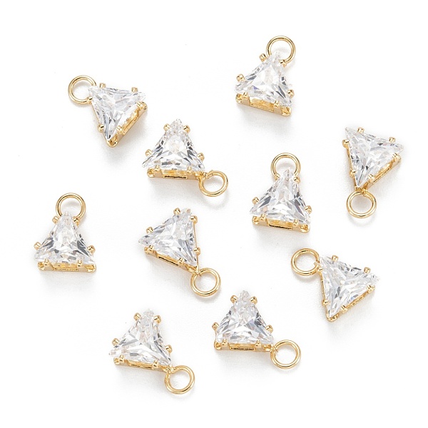 PandaHall Brass Clear Cubic Zirconia Charms, Long-Lasting Plated, Triangle, Real 18k Gold Plated, 9x6.5x4.5mm, Hole: 2mm Brass+Cubic...
PandaHall Brass Clear Cubic Zirconia Charms, Long-Lasting Plated, Triangle, Real 18k Gold Plated, 9x6.5x4.5mm, Hole: 2mm Brass+Cubic...