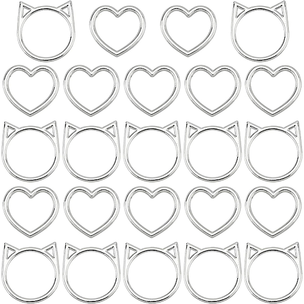 PandaHall BENECREAT 24Pcs 2 Style Cat Head & Heart Shape Metal Craft Linking Ring Buckle, Platinum Alloy Choker for Necklaces Jewelry Making...
PandaHall BENECREAT 24Pcs 2 Style Cat Head & Heart Shape Metal Craft Linking Ring Buckle, Platinum Alloy Choker for Necklaces Jewelry Making...