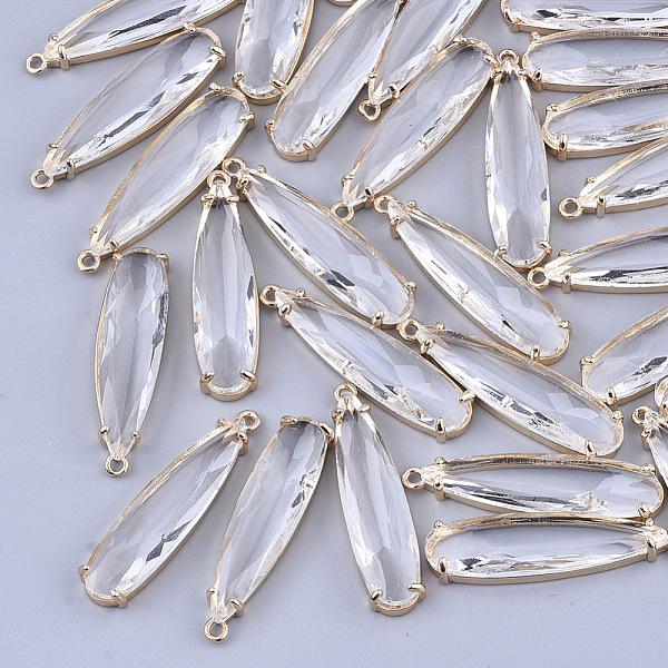 PandaHall Transparent Glass Pendants, with Brass Findings, Faceted, Teardrop, Light Gold, Clear, 32x8x4mm, Hole: 1.2mm Brass+Glass Teardrop...
PandaHall Transparent Glass Pendants, with Brass Findings, Faceted, Teardrop, Light Gold, Clear, 32x8x4mm, Hole: 1.2mm Brass+Glass Teardrop...