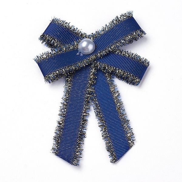 PandaHall Polyester Brooch, with Glass Pearl and Iron Findings, Bowknot, Dark Blue, 95~100x67~72mm Polyester Blue
PandaHall Polyester Brooch, with Glass Pearl and Iron Findings, Bowknot, Dark Blue, 95~100x67~72mm Polyester Blue
