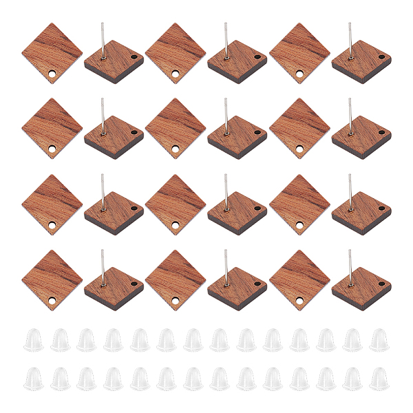 PandaHall Unicraftale 30Pcs Camel Natural Wood Stud Earrings, with Steel Iron Pins & 60Pcs Plastic Ear Nuts, Rhombus, 16.5x16.5mm, Hole..., Brown
PandaHall Unicraftale 30Pcs Camel Natural Wood Stud Earrings, with Steel Iron Pins & 60Pcs Plastic Ear Nuts, Rhombus, 16.5x16.5mm, Hole..., Brown
