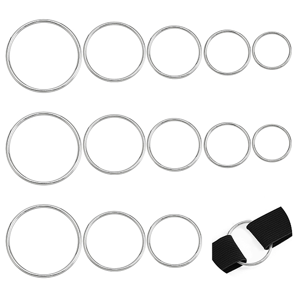 PandaHall WADORN 15Pcs 5 Style Alloy Linking Rings, Round Ring, Platinum, 29~55.5x2~3mm, Inner Diameter: 25~49.5mm, 3pcs/style Alloy Ring
PandaHall WADORN 15Pcs 5 Style Alloy Linking Rings, Round Ring, Platinum, 29~55.5x2~3mm, Inner Diameter: 25~49.5mm, 3pcs/style Alloy Ring