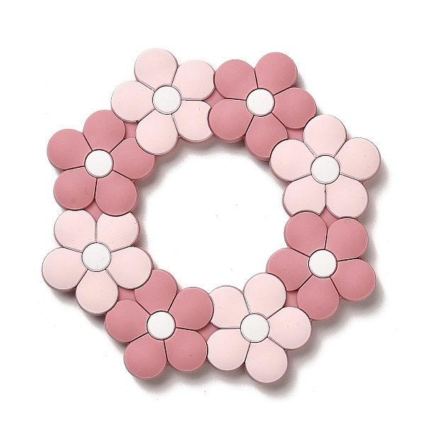 PandaHall Flower Silicone Focal Beads, Silicone Teething Beads, Pink, 90x90x9mm, Inner Diameter: 41mm Silicone Flower Pink
PandaHall Flower Silicone Focal Beads, Silicone Teething Beads, Pink, 90x90x9mm, Inner Diameter: 41mm Silicone Flower Pink
