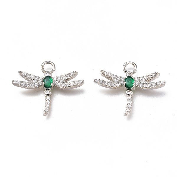 PandaHall Brass Micro Pave Cubic Zirconia Pendants, Long-Lasting Plated, Dragonfly Shape, Platinum, Green, 18.5x21.5x3.5mm, Hole: 2.5mm...
PandaHall Brass Micro Pave Cubic Zirconia Pendants, Long-Lasting Plated, Dragonfly Shape, Platinum, Green, 18.5x21.5x3.5mm, Hole: 2.5mm...