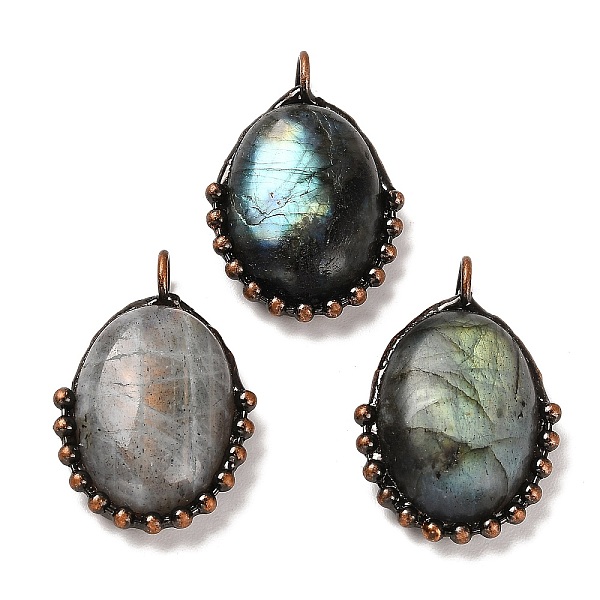 PandaHall Natural Labradorite Pendants, Oval Charms with Rack Plating Red Copper Tone Handmade Solder Tin, Cadmium Free & Lead Free...
PandaHall Natural Labradorite Pendants, Oval Charms with Rack Plating Red Copper Tone Handmade Solder Tin, Cadmium Free & Lead Free...