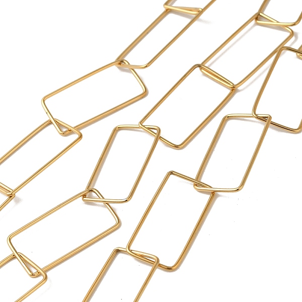 PandaHall Ion Plating(IP) 304 Stainless Steel Rectangle Link Chains, Soldered, with Spool, Real 18K Gold Plated, 25x13x2mm, 10m/roll 304...
PandaHall Ion Plating(IP) 304 Stainless Steel Rectangle Link Chains, Soldered, with Spool, Real 18K Gold Plated, 25x13x2mm, 10m/roll 304...