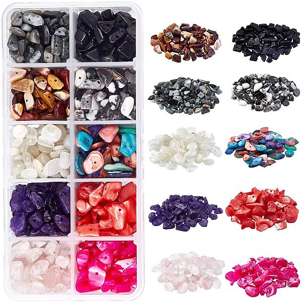 PandaHall Gemstone Beads and Dyed Shell Beads, Chip, 4.5~15mm, Hole: 0.5~1mm, about 1439pcs/box Mixed Stone Chip
PandaHall Gemstone Beads and Dyed Shell Beads, Chip, 4.5~15mm, Hole: 0.5~1mm, about 1439pcs/box Mixed Stone Chip