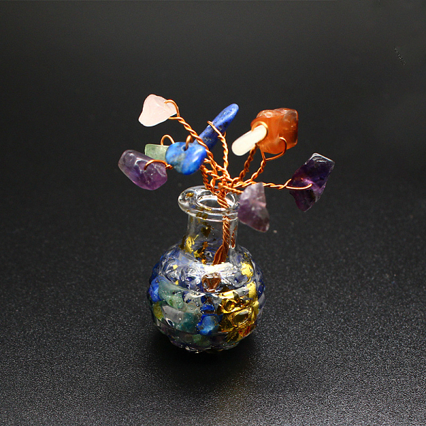 PandaHall Natural Gemstone Chips Tree Decorations, Vase Base with Copper Wire Feng Shui Energy Stone Gift for Home Office Desktop Decoration...
PandaHall Natural Gemstone Chips Tree Decorations, Vase Base with Copper Wire Feng Shui Energy Stone Gift for Home Office Desktop Decoration...