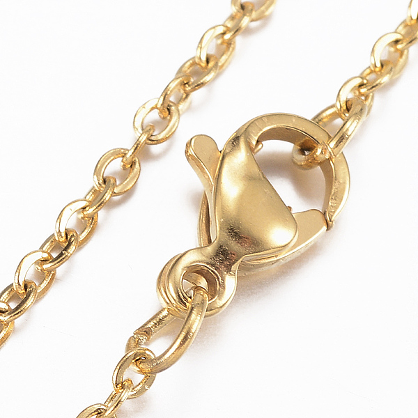 PandaHall 304 Stainless Steel Cable Chains Necklaces, with Lobster Claw Clasp, Golden, 29.5 inch(75cm) Stainless Steel
PandaHall 304 Stainless Steel Cable Chains Necklaces, with Lobster Claw Clasp, Golden, 29.5 inch(75cm) Stainless Steel