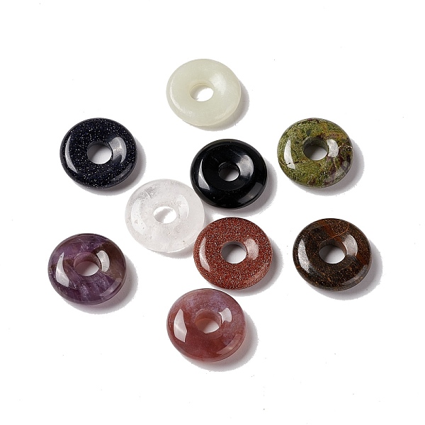 PandaHall Natural & Synthetic Gemstone Pendants, Donut/Pi Disc Charm Charm, 20x5~7mm, Hole: 6mm Mixed Stone Donut
PandaHall Natural & Synthetic Gemstone Pendants, Donut/Pi Disc Charm Charm, 20x5~7mm, Hole: 6mm Mixed Stone Donut