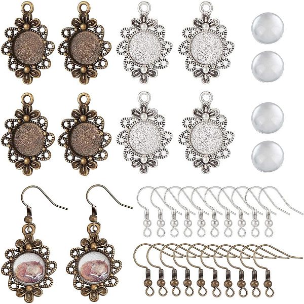 PandaHall SUNNYCLUE DIY Blank Dome Earrings Making Kit, Include Flower Alloy Pendant with Tray, Half Round Glass Cabochons, Brass Earring...
PandaHall SUNNYCLUE DIY Blank Dome Earrings Making Kit, Include Flower Alloy Pendant with Tray, Half Round Glass Cabochons, Brass Earring...