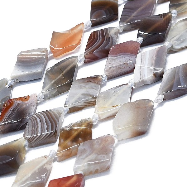 PandaHall Natural Botswana Agate Beads Strands, Rhombus, 15~17x9~11x3~6mm, Hole: 1.5mm, about 24pcs/strand, 16.54''(42cm) Botswana Agate...
PandaHall Natural Botswana Agate Beads Strands, Rhombus, 15~17x9~11x3~6mm, Hole: 1.5mm, about 24pcs/strand, 16.54''(42cm) Botswana Agate...