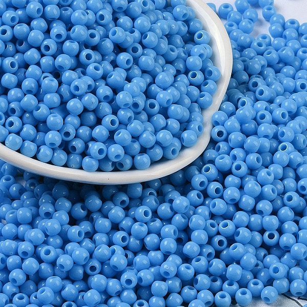 PandaHall Opaque Acrylic Beads, Round, Dodger Blue, 4x3.5mm, Hole: 1.6mm, about 18000pcs/500g Acrylic Round
PandaHall Opaque Acrylic Beads, Round, Dodger Blue, 4x3.5mm, Hole: 1.6mm, about 18000pcs/500g Acrylic Round