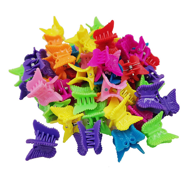 PandaHall Kids Hair Accessories, Plastic Claw Hair Clips, Butterfly, Mixed Color, 17~18x18~19x21~22mm Plastic Multicolor
PandaHall Kids Hair Accessories, Plastic Claw Hair Clips, Butterfly, Mixed Color, 17~18x18~19x21~22mm Plastic Multicolor