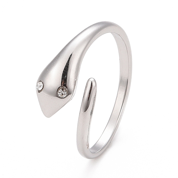 PandaHall 304 Stainless Steel Snake Wrap Open Cuff Ring with Rhinestone for Women, Stainless Steel Color, Crystal, US Size 7(17.3mm)..., Clear
PandaHall 304 Stainless Steel Snake Wrap Open Cuff Ring with Rhinestone for Women, Stainless Steel Color, Crystal, US Size 7(17.3mm)..., Clear