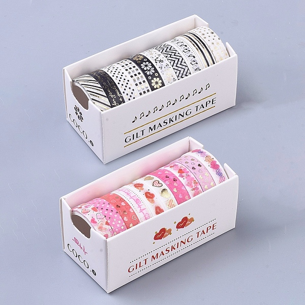 PandaHall 2 Boxes 2 Style DIY Scrapbook, Decorative Adhesive Tapes, with Gold Blocking, Mixed Color, 8mm, about 2m/roll, 10roll/box, 1..., Multicolor
PandaHall 2 Boxes 2 Style DIY Scrapbook, Decorative Adhesive Tapes, with Gold Blocking, Mixed Color, 8mm, about 2m/roll, 10roll/box, 1..., Multicolor