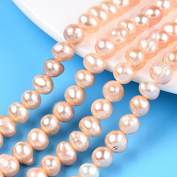 PandaHall Natural Cultured Freshwater Pearl Beads Strands, Potato, PeachPuff, 6.5~9x6~7.5mm, Hole: 0.6mm, about 53~55pcs/strand, 13.78~14.17..., Brown
PandaHall Natural Cultured Freshwater Pearl Beads Strands, Potato, PeachPuff, 6.5~9x6~7.5mm, Hole: 0.6mm, about 53~55pcs/strand, 13.78~14.17..., Brown