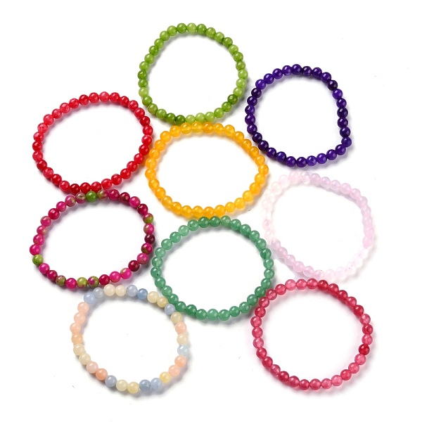 PandaHall Dyed Natural Jade Beads Stretch Bracelets, Round, Mixed Color, Inner Diameter: 2 inch(5cm), Bead: 6mm Jade Multicolor
PandaHall Dyed Natural Jade Beads Stretch Bracelets, Round, Mixed Color, Inner Diameter: 2 inch(5cm), Bead: 6mm Jade Multicolor