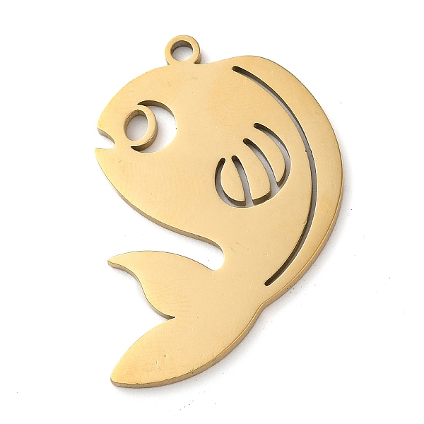 PandaHall 304 Stainless Steel Pendants, Fish Charms, Golden, 33x28x1.5mm, Hole: 2mm 304 Stainless Steel Fish
PandaHall 304 Stainless Steel Pendants, Fish Charms, Golden, 33x28x1.5mm, Hole: 2mm 304 Stainless Steel Fish