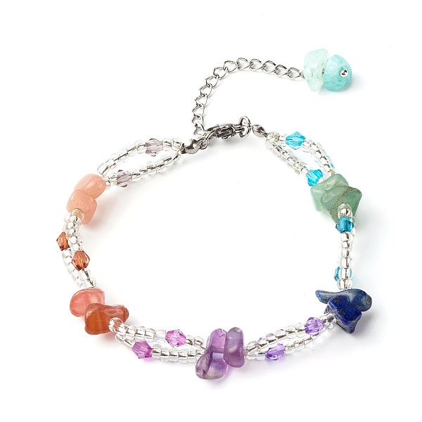 PandaHall Glass Round Seed Beads Multi-strand Bracelet for Teen Girl Women, Natural Gemstone Chip Beads Bracelet, 7-1/4 inch(18.3cm) Mixed..., Multicolor
PandaHall Glass Round Seed Beads Multi-strand Bracelet for Teen Girl Women, Natural Gemstone Chip Beads Bracelet, 7-1/4 inch(18.3cm) Mixed..., Multicolor