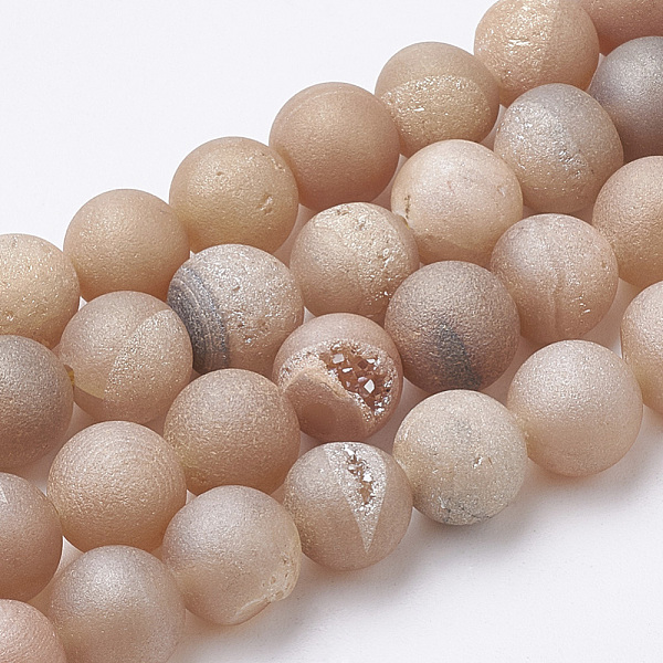 PandaHall Electroplate Natural Druzy Geode Weathered Agate Beads Strands, Frosted, Dyed, Round, Rainbow Plated, 7.5~8mm, Hole: 1~1.5mm..., Brown
PandaHall Electroplate Natural Druzy Geode Weathered Agate Beads Strands, Frosted, Dyed, Round, Rainbow Plated, 7.5~8mm, Hole: 1~1.5mm..., Brown