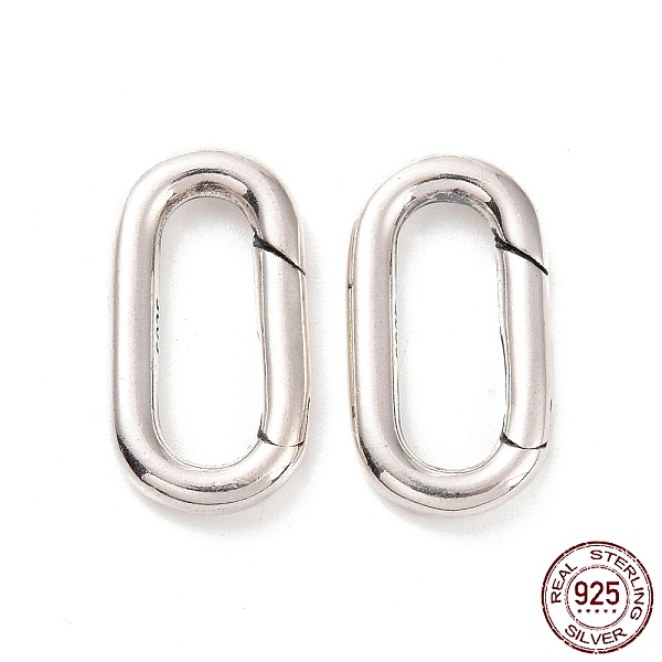 PandaHall 925 Sterling Silver Spring Gate Rings, Oval, Antique Silver, 17x9.5x2.5mm, Inner Diameter: 12.5x4.5mm Sterling Silver
PandaHall 925 Sterling Silver Spring Gate Rings, Oval, Antique Silver, 17x9.5x2.5mm, Inner Diameter: 12.5x4.5mm Sterling Silver